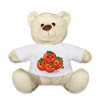 Famille tomates Kawaii - Nounours - blanc - Devant
