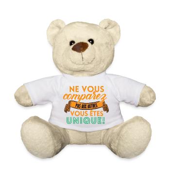 Ne vous comparez pas aux autres - Nounours - blanc - Devant
