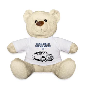 Erfolg durch Engagement und harte Arbeit - Teddy - Weiß - Vorne