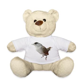 Blackcap male - Teddy Bear - white - Front