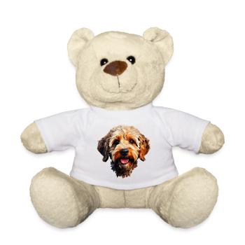 Dog in Polygon Style - Teddy Bear - white - Front