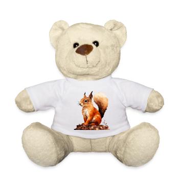 Eichhörnchen im Polygon Stil - Teddy - Weiß - Vorne