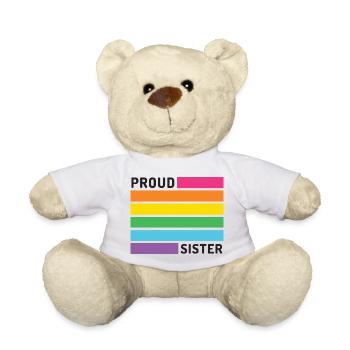 Pride Month LGBT - Proud Sister - Teddy Bear - white - Front