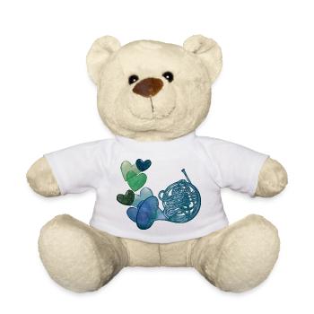 Corne française bleue - Nounours - blanc - Devant