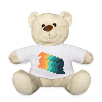 Vintage-Spiel Schach - Teddy - Weiß - Vorne