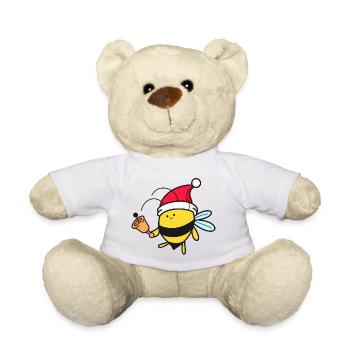 Bee Christmas - Teddy Bear - white - Front