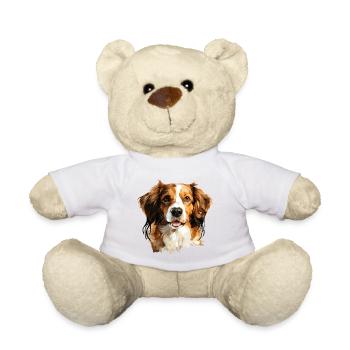 Kooikerhondje dans le style polygonal - Nounours - blanc - Devant