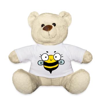 Mignon abeille fille basique - Nounours - blanc - Devant