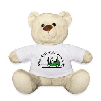 Staplerfahrer grün bester Staplerfahrer der Welt - Teddy - Weiß - Vorne