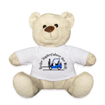 Staplerfahrer blau beste Staplerfahrer der Welt - Teddy - Weiß - Vorne