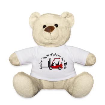 Staplerfahrer rot beste Staplerfahrer der Welt - Teddy - Weiß - Vorne