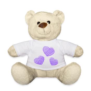 CHRISTMAS. MERRY CHRISTMAS. MERRY CHRISTMAS. NEW YEAR’S DAY - Teddy Bear - white - Front