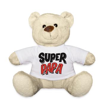 Design BD : 'Super Papa' en Bulle Comic - Nounours - blanc - Devant