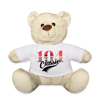 Vintage 104th Anniversary - Teddy Bear - white - Front
