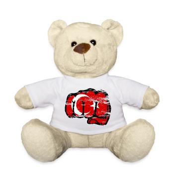 Poing de main drapeau turc utilisé - Nounours - blanc - Devant