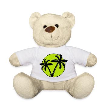 palme silhouette kreis 1 - Teddy - Weiß - Vorne