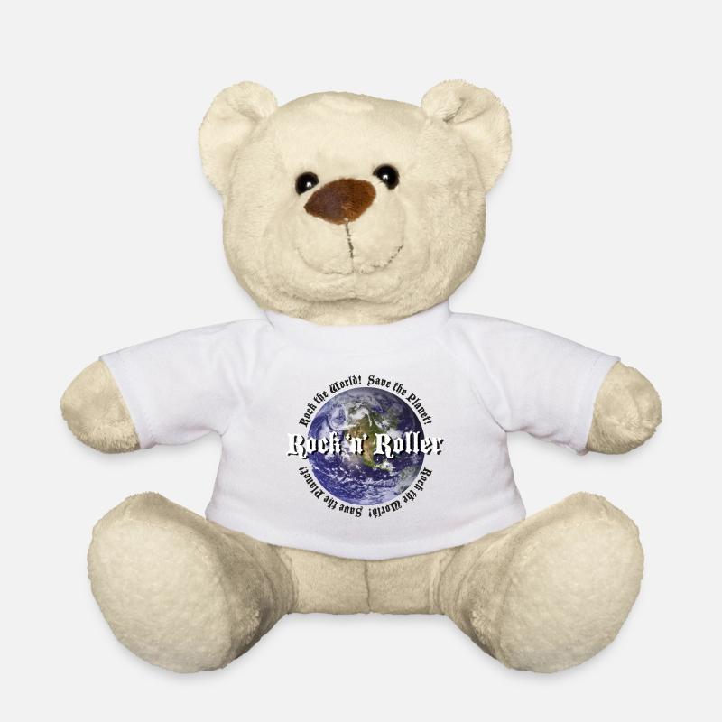 Rock the World Save the Planet - Teddy - Weiß