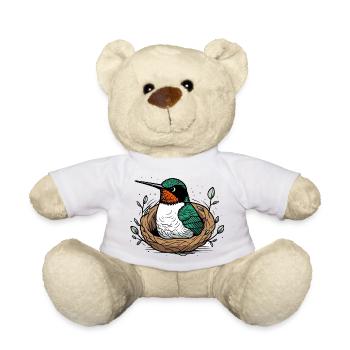 Nid de martin-pêcheur - Nounours - blanc - Devant