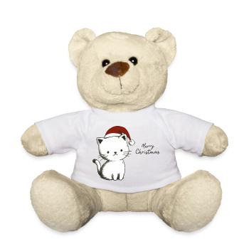 Weihnachtskätzchen - Festliche Reinheit - Teddy - Weiß - Vorne