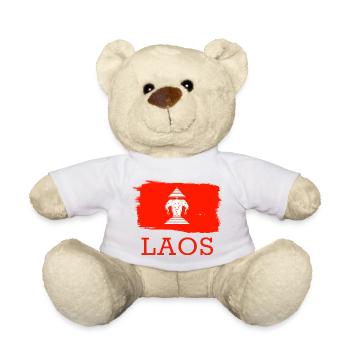 Laos Laotien éléphant Laotien Lao je cadeau - Nounours - blanc - Devant