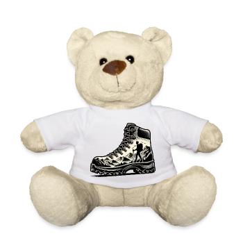 Drawing Hiker Mountain Hiking Shoe - Teddy Bear - white - Front
