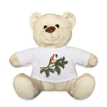 Colorful bird - Teddy Bear - white - Front