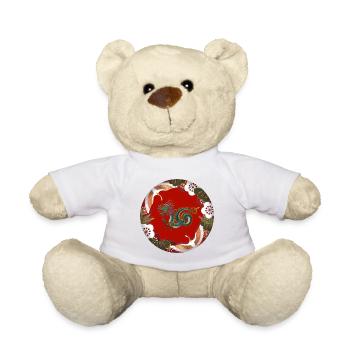 2024, Drache, Vintage Japanische Reliefkunst 2024 - Teddy - Weiß - Vorne