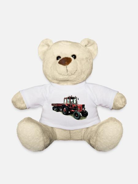Belarus MTS 80 mit Anhänger - Teddy - Weiß