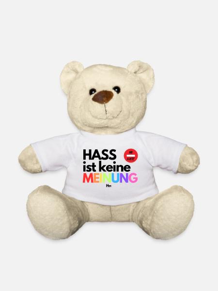 HASS ist keine MEI Facebook Post - Teddy - Weiß