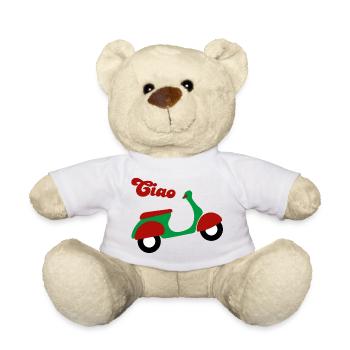 Roller Ciao Italien Urlaub Lebensfreude Fan happy - Teddy - Weiß - Vorne