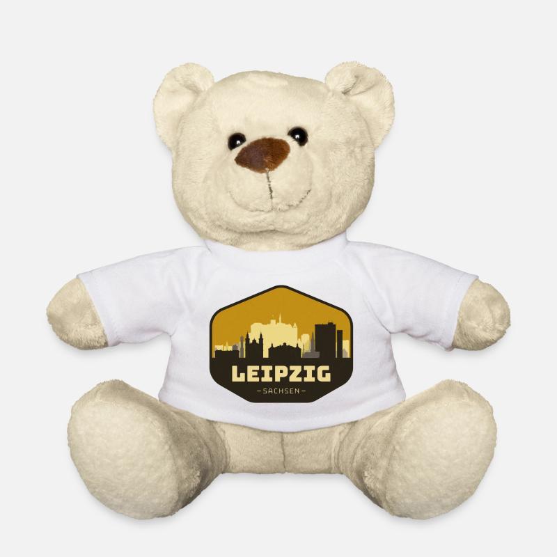 Leipzig Skyline - Teddy - Weiß