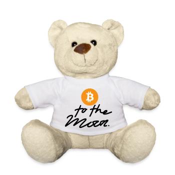 Crypto To The Moon 3 BTC Bitcoin - Nounours - blanc - Devant