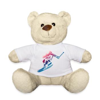 Vintage Skifahrer - Teddy - Weiß - Vorne