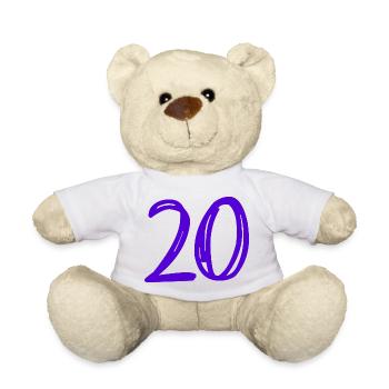 20. 20 JAHRE. 20-JÄHRIGES JUBILÄUM. 20-JÄHRIGES JUBILÄUM. - Teddy - Weiß - Vorne