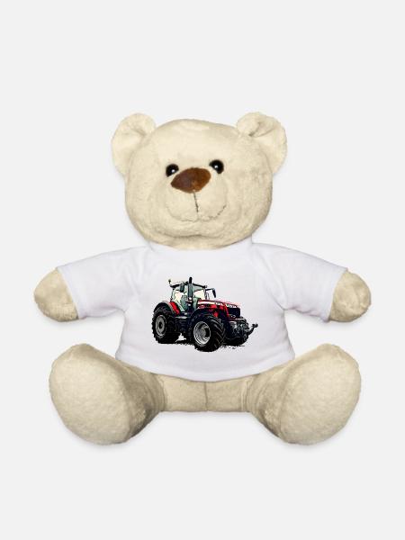 M F 8740 S Traktor - Teddy - Weiß
