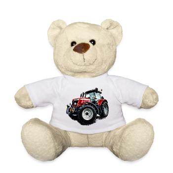 Traktor rot (M F) 6715S - Teddy - Weiß - Vorne