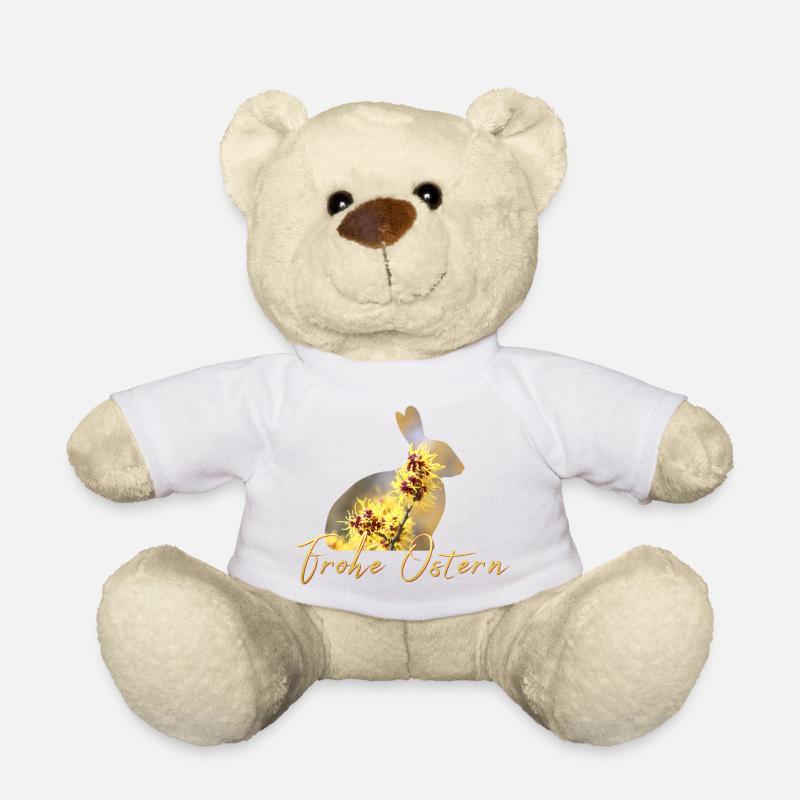 Frohe Ostern - Teddy - Weiß