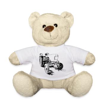 Dieselross F12 | Oldtimer-Traktor | Schwarz - Teddy - Weiß - Vorne