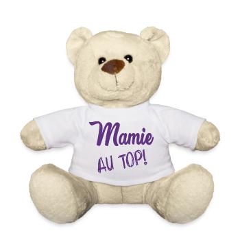 MAMIE. FÊTE DES MÈRES. BONNE FÊTE MAMIE - Nounours - blanc - Devant