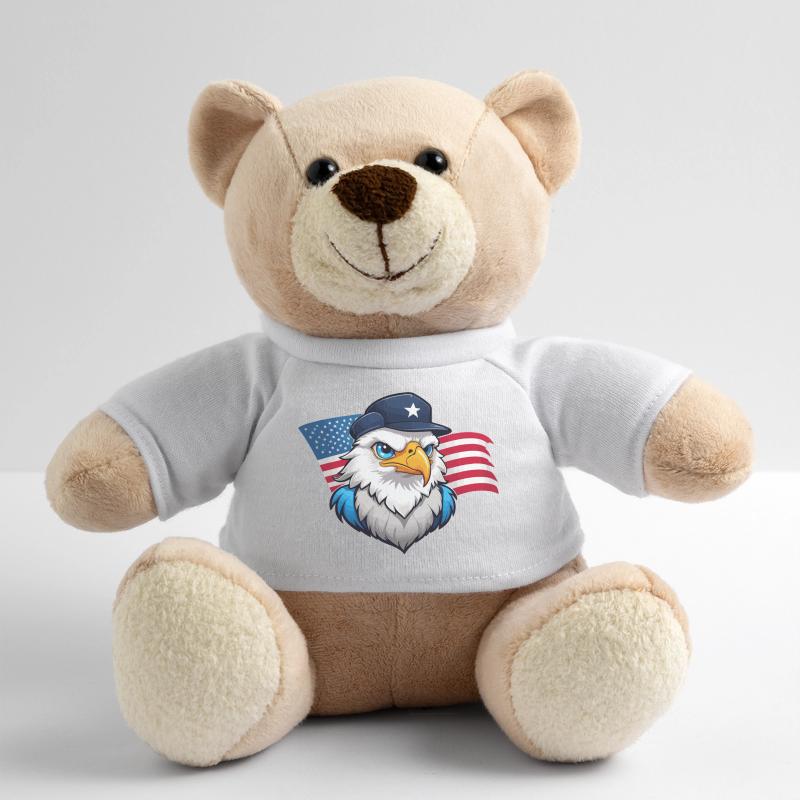 USA Eagle with aviator cap Teddy Bear