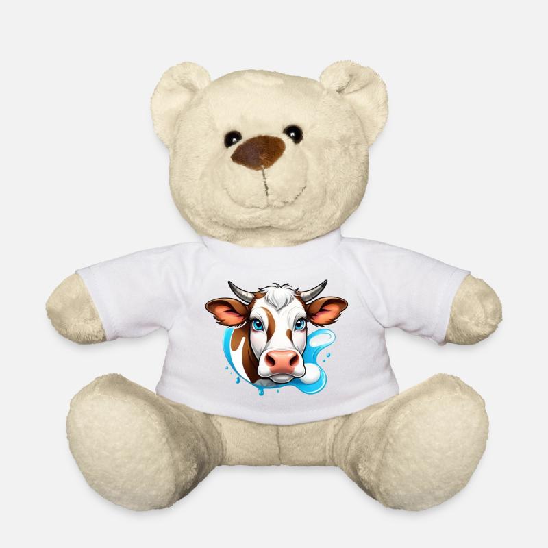 Alpine Cow Charm - Teddy - Weiß