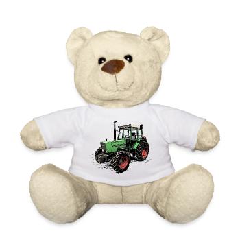 Tracteur agricole - Nounours - blanc - Devant