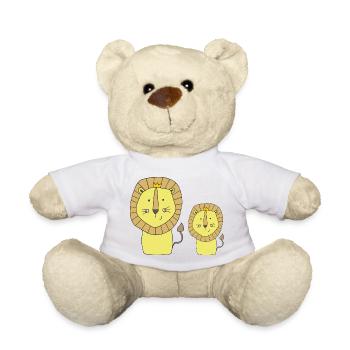 Lion père et fils - Nounours - blanc - Devant