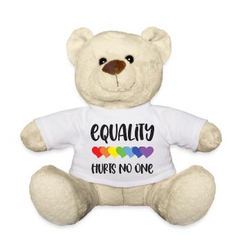 Mois de la fierté LGBT - L’égalité ne fait de mal à personne - Nounours - blanc - Devant