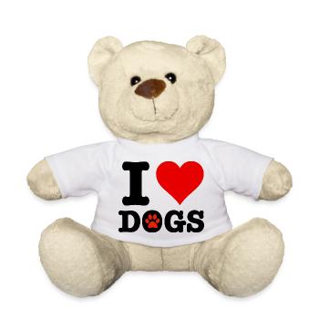 I LOVE DOGS - Nounours - blanc - Devant
