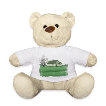 Haus mit kahlem Baum dirty effect - Teddy - Weiß - Vorne