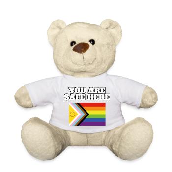 LGBTQ You are safe here - Teddy Bear - white - Front