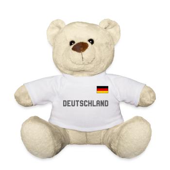 Germany jersey look with flag flag on chest - Teddy Bear - white - Front