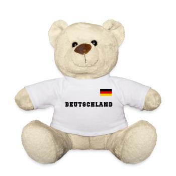 Germany jersey look with flag national flag - Teddy Bear - white - Front