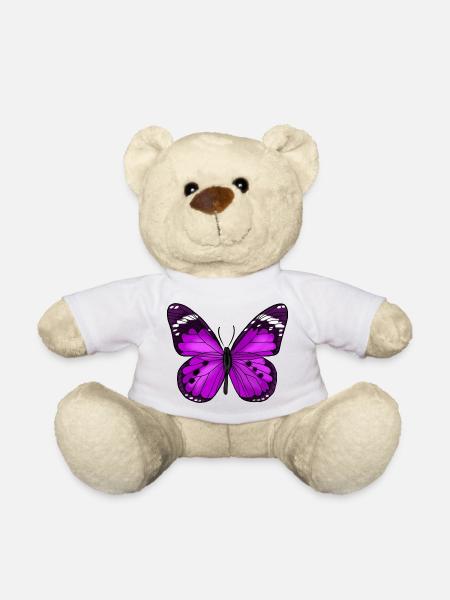 Schmetterling lila - Teddy - Weiß